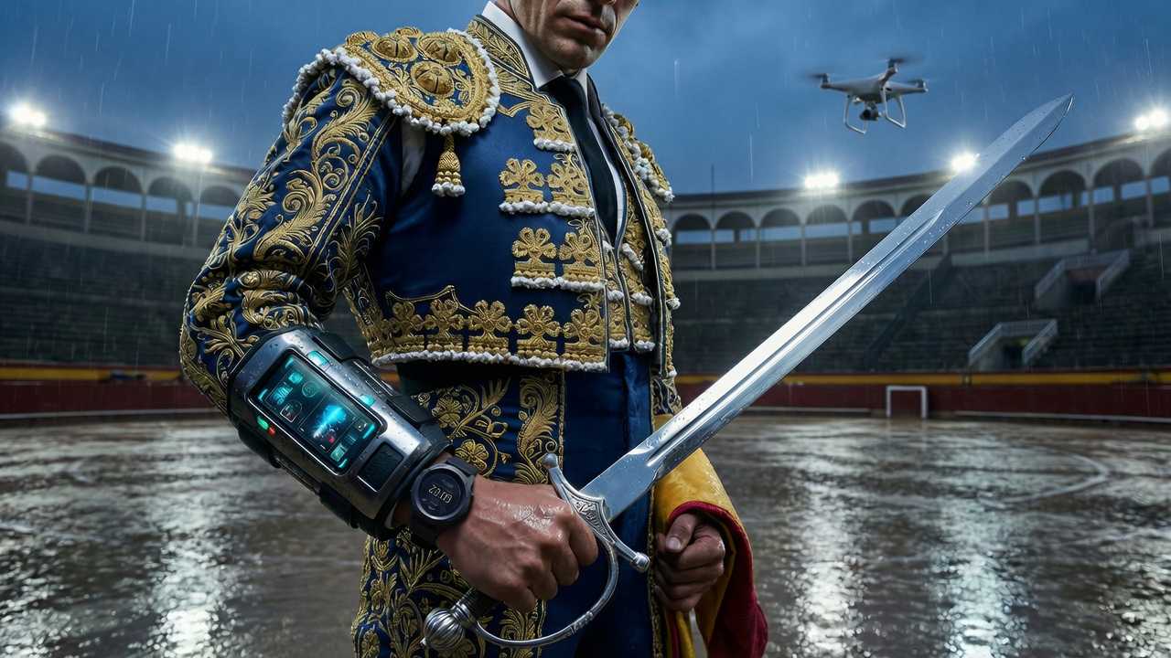 Neo bullfighter close